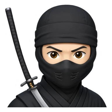 ninja with classic black mask sticker
