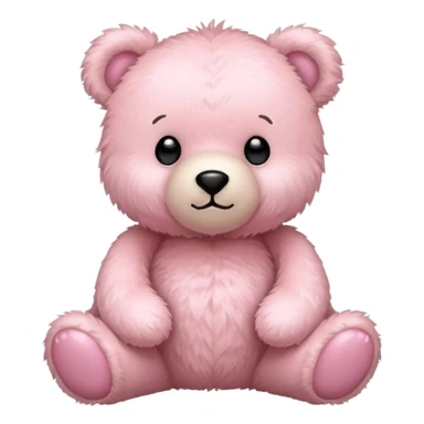 light pink teddy bear sticker