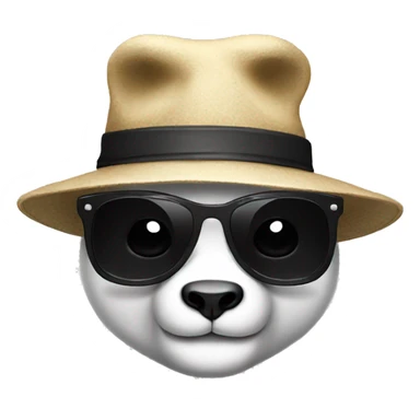 Panda with hat and sunglasses sticker
