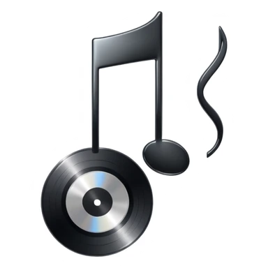 music note with a music disc sticker