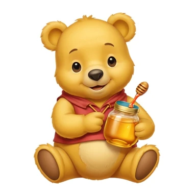 Cute bear like Winnie the pooh sticker
