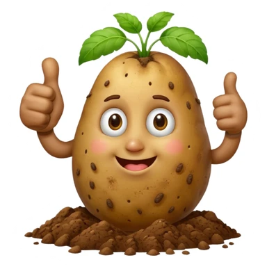Make A potato doing thumbs up sticker