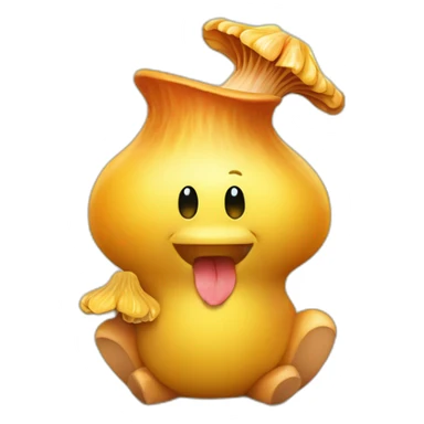 Chanterelle holds a piggy bank sticker