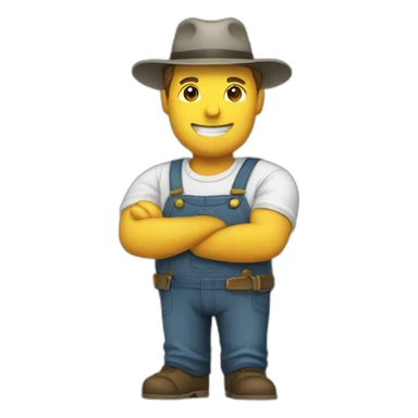 manager and farmer white handshake sticker