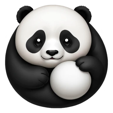 ying yang with panda sticker