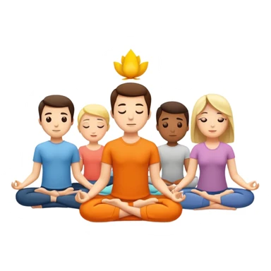 friends meditation  sticker