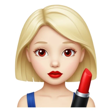 child wearing lipstick  sticker