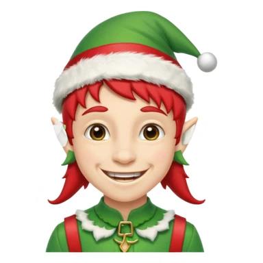 duende navideño con ortodoncia sticker