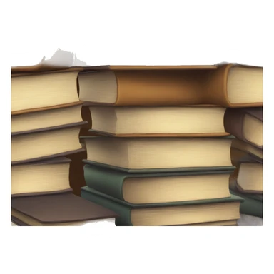 neutral stack of books sticker