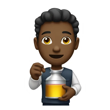 American holding oil sticker