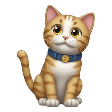 cat giving a salute sticker