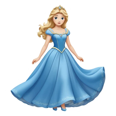 princess aurora light blue dress sticker