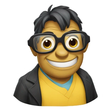 Yellow Reuben from lilo and stitch wearing black glasses  sticker