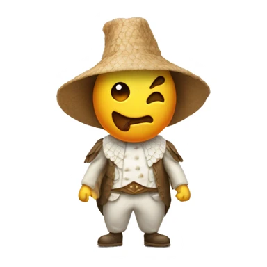 Un granchio con un costume a forma di cocco che fuma sdraiato sticker