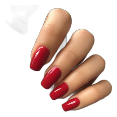 Red manicure nails sticker