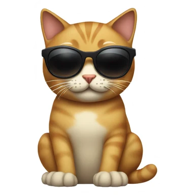Cat with sunglasses sticker