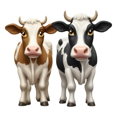 Two cows sticker