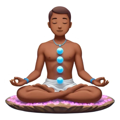 "A levitating yogi in a meditative pose, glowing capsule pills floating above each hand. Detailed anime-style background with floating mountains, cherry blossoms, and sunrise sky. Cartoonish, vibrant colors, soft lighting, magical atmosphere. Vertical 9:16 format, ideal for TikTok. sticker