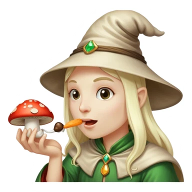 Mage eating mushroom sticker