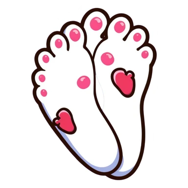 Adorable foot character covered in sugar crystals and sparkly candy decorations sticker