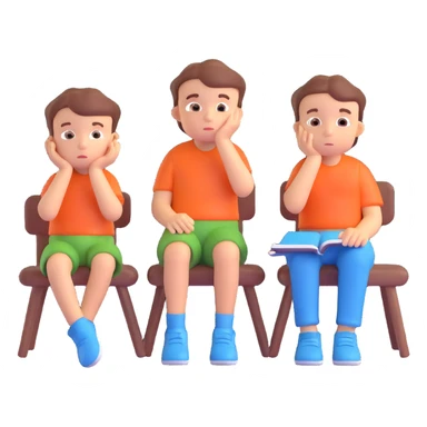 happy single thinking children sticker