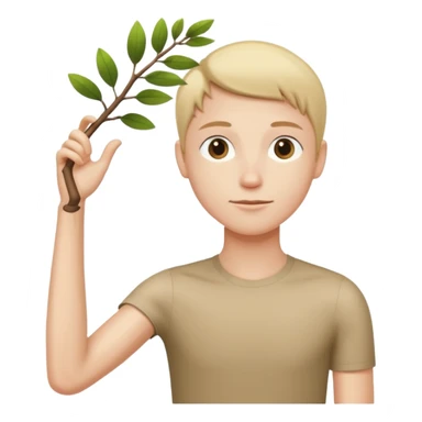 Brazo súper delgado como una rama sticker