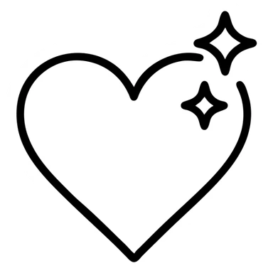 heart with sparkles icon style sticker