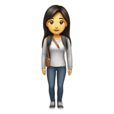 student asiat brunette sticker