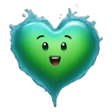 heart in water sticker