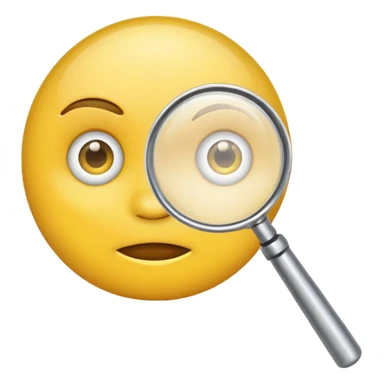 Make a thinking emoji along with look a microscope. sticker
