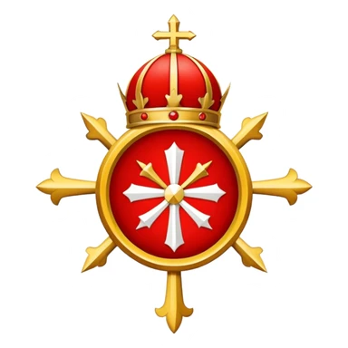 Pope's emblem with a touch of red sticker