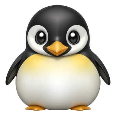 cinematic-cute-emperor-penguin-portrait-emoji,-head-tilted-playfully-and-inquisitively,-with-glossy,-pristine-plumage,-sparkling-eyes-filled-with-curiosity,-simplified-yet-irresistibly-adorable-features, black, large black eyes face, zoomed in sticker