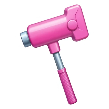 Pink big party hammer sticker