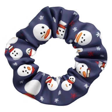Scrunchie with snowmen on it sticker
