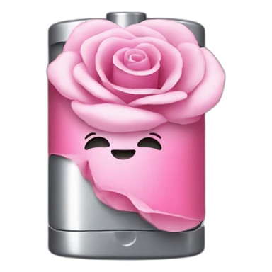 Battery with rose  sticker