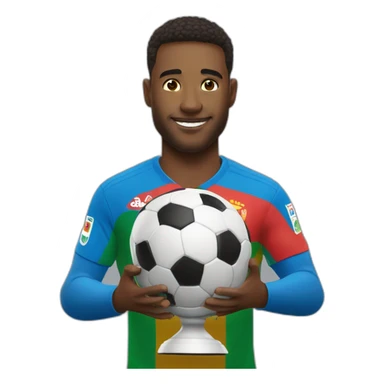 un footballeur qui gagne la coupe du monde  sticker