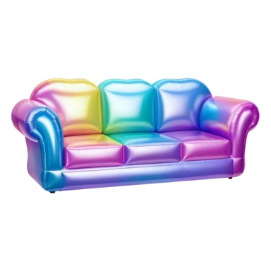 90’s Sparkly inflatable couch sticker