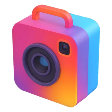3D Instagram icon sticker