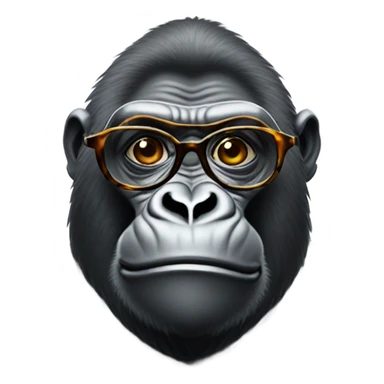 Gorilla with glasses sticker