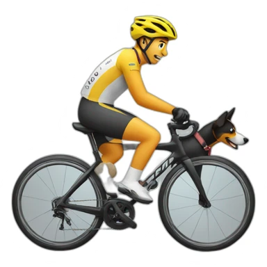 Cycling with a dog sticker