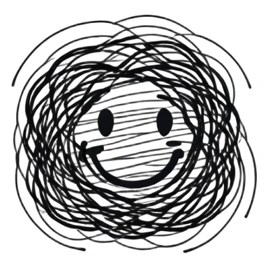 Black doodle sticker