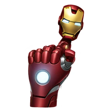 iron man showing no with his thumb sticker