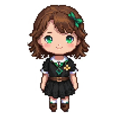 cute girl with brown hair sticker