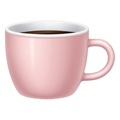 Pale pink empty ceramic coffee cup sticker