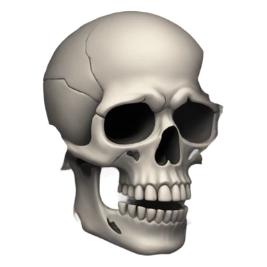 skull black with rose  sticker