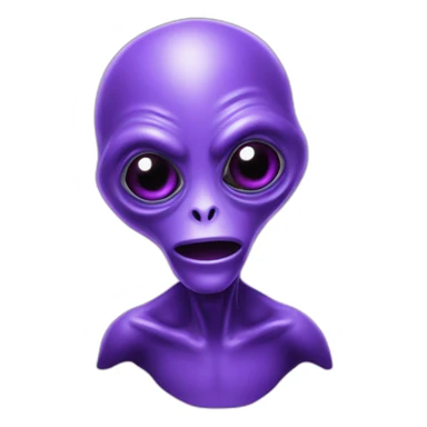 purple funny alien sticker