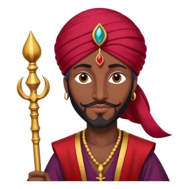 Jafar villain with staff and turban sticker