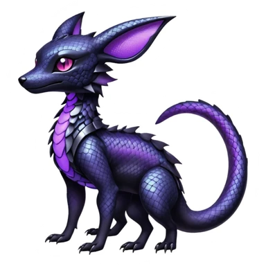 Shiny Dark Edgy Majestic Sophisticated Modern Gothic Gloomy Futuristic Scaly Cyber-Salandit-Umbreon-Delcatty-Hybrid (Full body) sticker