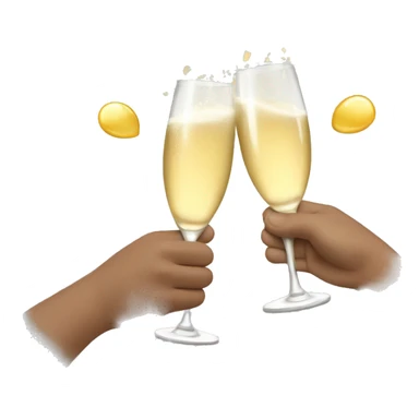 Champagne high five sticker