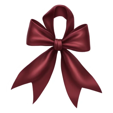 dark red silk bow sticker